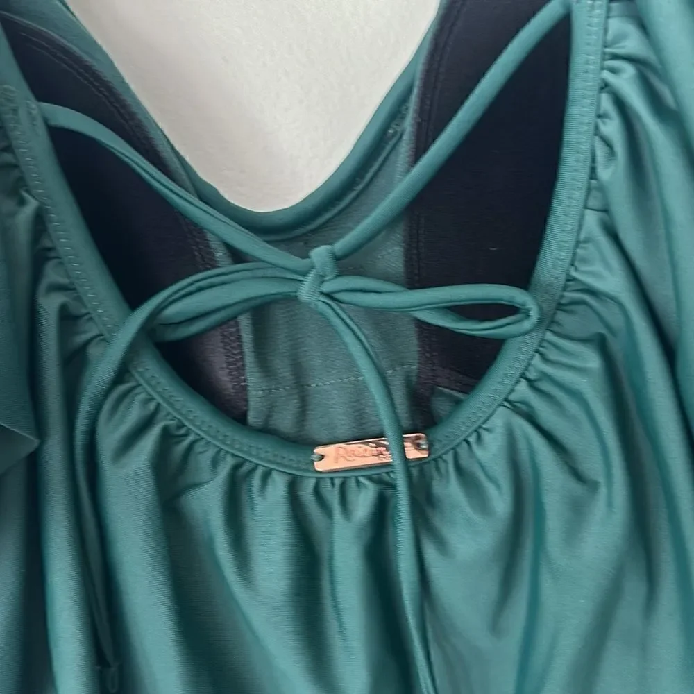 Raisins Curve Green One Pc Swimsuit 16W